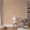 Tempaper Block Print Leaves Peel and Stick Wallpaper Terracotta